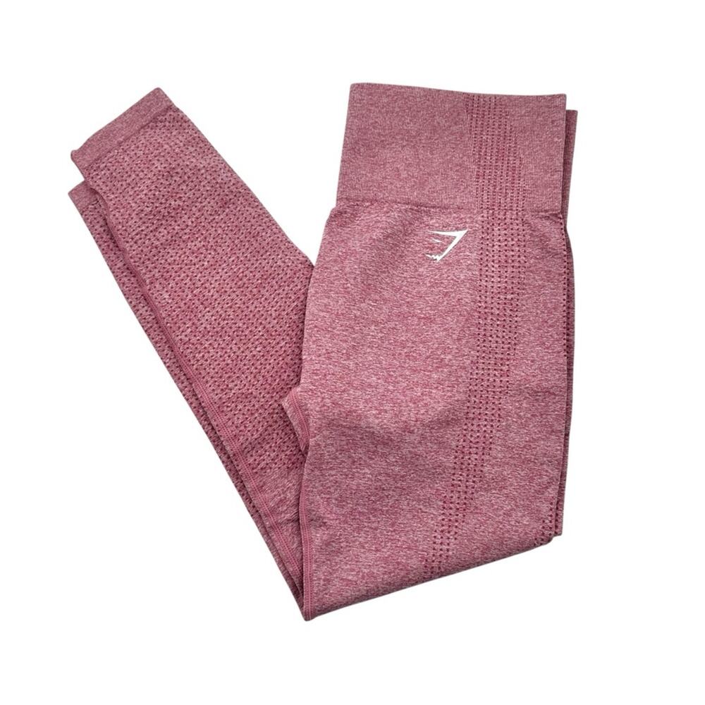 Gymshark Pink Berry Marl Vital Seamless Leggings Size Large
